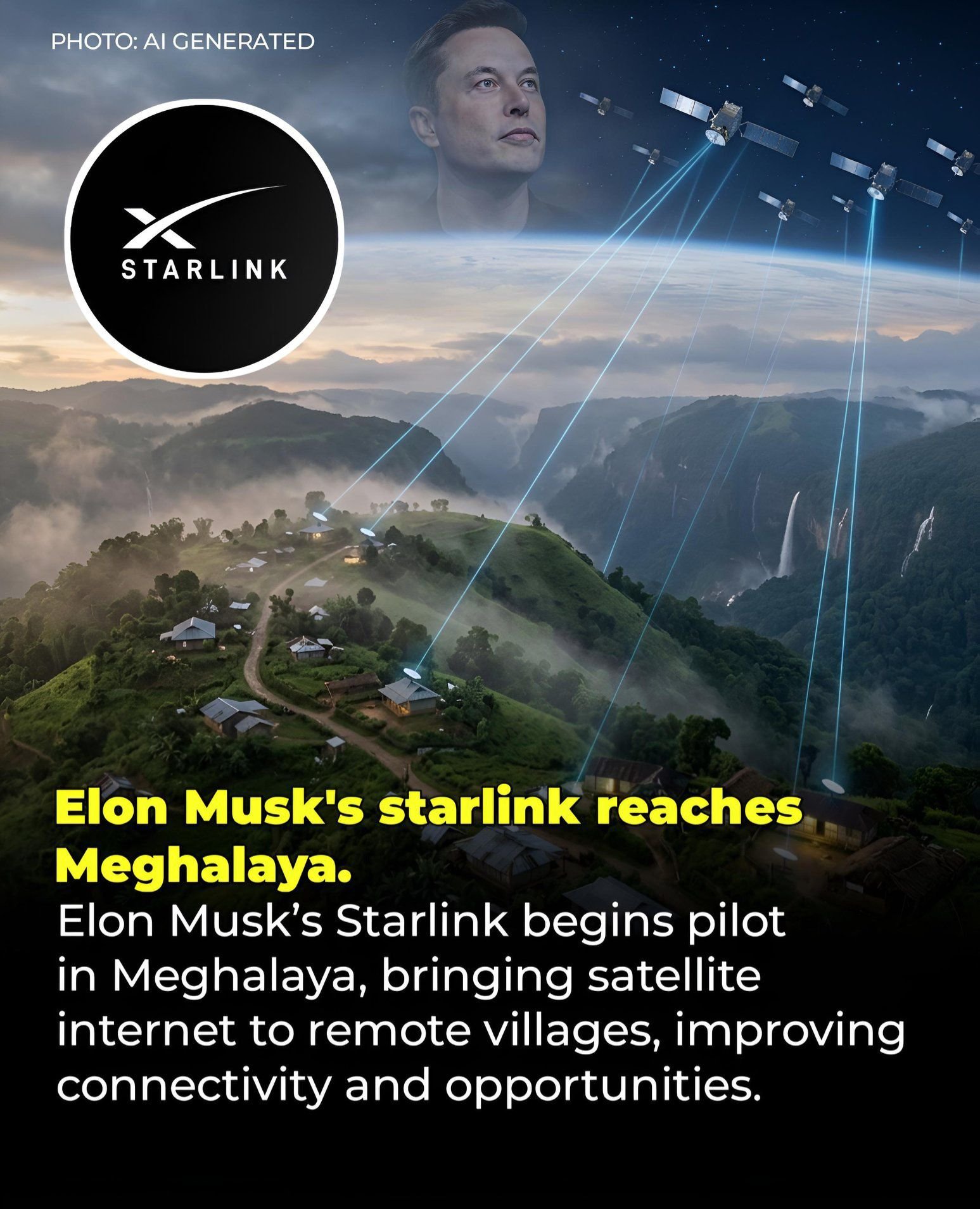 Meghalaya villagers accessing high-speed Starlink satellite internet in remote areas Meghalaya villagers accessing high-speed Starlink satellite internet in remote areas